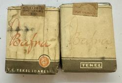 1960-1970 Dönemi TEKEL 2 Adet farklı versiyon Bafra sigara pakedi kapalı dolu açılmamış kolleksiyonluk iyi kondüsyon