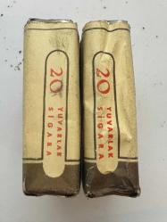 1960-1970 Dönemi TEKEL 2 Adet farklı versiyon Bafra sigara pakedi kapalı dolu açılmamış kolleksiyonluk iyi kondüsyon