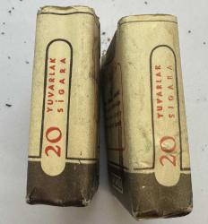 1960-1970 Dönemi TEKEL 2 Adet farklı versiyon Bafra sigara pakedi kapalı dolu açılmamış kolleksiyonluk iyi kondüsyon