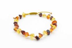 Hakiki Doğal Makrome Model Damla Kehribar Bileklik 005