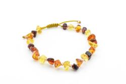 Hakiki Doğal Makrome Model Damla Kehribar Bileklik 005