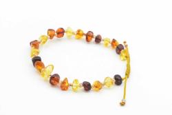 Hakiki Doğal Makrome Model Damla Kehribar Bileklik 005