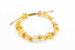 Hakiki Doğal Makrome Model Damla Kehribar Bileklik 006