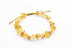 Hakiki Doğal Makrome Model Damla Kehribar Bileklik 006