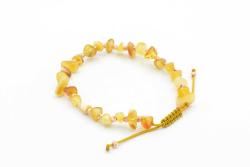 Hakiki Doğal Makrome Model Damla Kehribar Bileklik 006