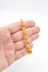 Hakiki Doğal Makrome Model Damla Kehribar Bileklik 006