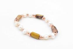 Hakiki Doğal İnci ve Jasper Taşı Bileklik