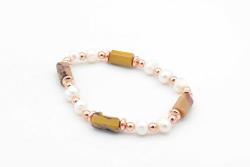 Hakiki Doğal İnci ve Jasper Taşı Bileklik