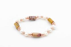 Hakiki Doğal İnci ve Jasper Taşı Bileklik