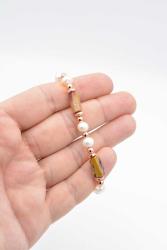 Hakiki Doğal İnci ve Jasper Taşı Bileklik