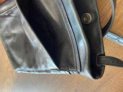 Vintage Hakiki Deri Kol Çantası Çok gözlü