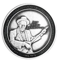 AŞIK VEYSEL GÜMÜŞ DARPHANE  kutusunda  okside gümüş  sertifikalı