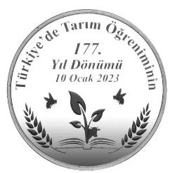 ANKARA ÜNİVERSİTESİ ZİRAAT FAKÜLTESİ 90.YIL GÜMÜŞ  0709  nolu SERTİFİKALI