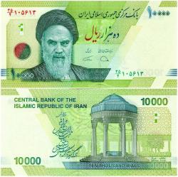 P#159c İran 10.000 Riyal 2019 ÇİL