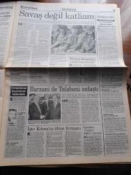 Büyük Kurultay Gazetesi - Turkish Newspaper - 1 Kasım 1999 - Hristiyanlık propagandası Çankaya'dan müttefik buldu - Aziz Pavlus yürüyüşüne katılması ile dikkat çeken Cumhurbaşkanlığı Devlet denetleme Kurulu üyesi Dr Mehmet İrfan Barlas - cuma akşamı Miraç kandili - MHP Genel Başkanı ve başbakan yardımcısı Devlet Bahçeli oyunu bozacağız - depremzedeler Devlet Bahçeli'ye güveniyoruz - Türk İstiklal ve Cumhuriyeti sahipsiz değil - kozyörük'ün MHP'li Belediye Başkanı Mehmet Dölkan alçakça vuruldu - Ahmet Taner Kışlalı'nın bombalı suikaste uğradığı evinin önü ziyaretçi akınına uğruyor Fotoğrafı - TRT Yücel Yener'in çiftliği mi - Ahmet Taner Kışlalı cinayetini MİT soruşturuyor - çeçenistan'daki mücahit direnişi ülke geneline yayıldı - Barzani ile Talabani anlaştı - kayıp 3 trilyon davası - Necmettin Erbakan'ın mallarına ihtiyati tedbir alındı - Osmanlı padişahları yazan Fahrettin Öztoprak Yazı Dizisi - Yakup Kadri Karaosmanoğlu'nun sandıktaki arşivi - dualar Ziya Gökalp için fotoğraf