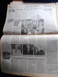 Büyük Kurultay Gazetesi - Turkish Newspaper - 1 Kasım 1999 - Hristiyanlık propagandası Çankaya'dan müttefik buldu - Aziz Pavlus yürüyüşüne katılması ile dikkat çeken Cumhurbaşkanlığı Devlet denetleme Kurulu üyesi Dr Mehmet İrfan Barlas - cuma akşamı Miraç kandili - MHP Genel Başkanı ve başbakan yardımcısı Devlet Bahçeli oyunu bozacağız - depremzedeler Devlet Bahçeli'ye güveniyoruz - Türk İstiklal ve Cumhuriyeti sahipsiz değil - kozyörük'ün MHP'li Belediye Başkanı Mehmet Dölkan alçakça vuruldu - Ahmet Taner Kışlalı'nın bombalı suikaste uğradığı evinin önü ziyaretçi akınına uğruyor Fotoğrafı - TRT Yücel Yener'in çiftliği mi - Ahmet Taner Kışlalı cinayetini MİT soruşturuyor - çeçenistan'daki mücahit direnişi ülke geneline yayıldı - Barzani ile Talabani anlaştı - kayıp 3 trilyon davası - Necmettin Erbakan'ın mallarına ihtiyati tedbir alındı - Osmanlı padişahları yazan Fahrettin Öztoprak Yazı Dizisi - Yakup Kadri Karaosmanoğlu'nun sandıktaki arşivi - dualar Ziya Gökalp için fotoğraf