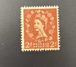 İngiltere Pulu - England Stamp - Postadan Geçmiş Pul Filateli - DAMGALI - KRALİÇE II. ELIZABETH TEMALI PUL, 2 PARA - YABANCI PULLAR -NOSTALJİK DOĞUM GÜNÜ HEDİYESİ