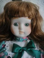 40 cm PORSELEN BEBEK YEŞİL GÖZLÜ ÇOK GÜZEL KOLEKSİYONLUK KUSURSUZ GÜZEL