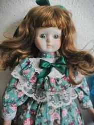 40 cm PORSELEN BEBEK YEŞİL GÖZLÜ ÇOK GÜZEL KOLEKSİYONLUK KUSURSUZ GÜZEL