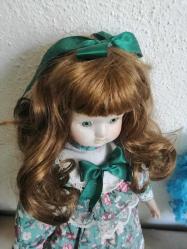 40 cm PORSELEN BEBEK YEŞİL GÖZLÜ ÇOK GÜZEL KOLEKSİYONLUK KUSURSUZ GÜZEL