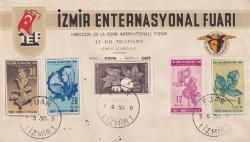 NADİR 1950 izmir enternasyonal fuarı antetli fdc-p