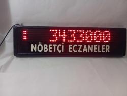 vintage kayar yazılı isikli tabela. çalışır durumda 57x15 cm