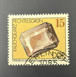 Almanya Pulu - Germany Stamp - Postadan Geçmiş Pul Filateli - Damgalı - Freiberg Madencilik Akademisi Koleksiyonu'ndan Aquamarine, Mineral Temalı Pul, 15 PARA - YABANCI PULLAR-NOSTALJİK DOĞUM GÜNÜ HEDİYESİ