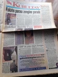 Büyük Kurultay Gazetesi - Turkish Newspaper - 12 Ocak 1998 - milletvekilleri halkı temsil etmekten uzaklar meclisin itibarını kalmadı - Süleyman Demirel ve Hikmet Çetin endişeli - Hayri Kozakçıoğlu Türkiye'de Türk yok dedi mi demedi mi - Tunca Toskay kürtler azınlık değildir - şehitler albümüne yoğun bilgi akıyor - başörtüsüne ceza üstüne ceza - Türkiye Tekel için ayağa kalktı - Büyük soygun Mustafa Kalemli'ye yüce divan yolu gözüktü - Ruslar Narmirza'nın başını kesip Kurban bayramında eve yolladılar - Suriye Kürtleri kendi çıkarları için kullanıyor - DHKPC'nin hedefi İncirlik üssü - yoksulluk sınırı 131,5 milyon lira - Talibanlar 11 bin Türkmen'i katlettiler - Mevlüt Uluğtekin Yılmaz'ın son kitabı Azerbaycan'da yayınlandı - Çözümün adı ülkücü hareket - büyük Türk milletine Noel mi Asimile mi - Onbir Ayın sultanı ramazan sayfası - boğazlara hakim olmamız gerekiyor - boğaz için Petrol en büyük tehlike - Bakü Ceyhan hattı tam gaz - Rusya ile Yunanistan limanda anlaştı
