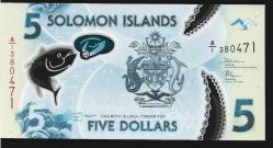 ** SOLOMON  ADALARI ( 5 * DOLLARS ) A  1 * 2019 * PLASTİK - ÇİL