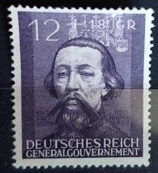 Almanya Polonya İşgali Genel Hükümeti - damgalı pul