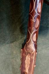 PİSTOV,  ESKİ ANTEP İŞİ SEDEF İŞLEMELİ DEKORLUK PİŞTOV..44 CM.