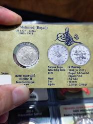 Sultan Reşat 1327/4 Gümüş 2 Kuruş Çil