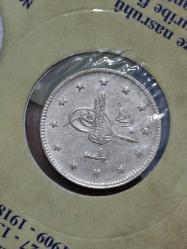 Sultan Reşat 1327/4 Gümüş 2 Kuruş Çil