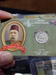 Sultan Reşat 1327/5 Nikel 10 Para Çil