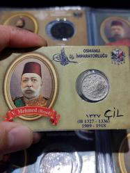 Sultan Reşat 1327/3 Gümüş 2 Kuruş Çil