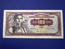 Yugoslavya 100 Dinar 1955. ÇÇT. Az Çıkar.