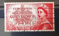 Avustralya 1953 Kralice Elizabeth taç giyme- damgalı