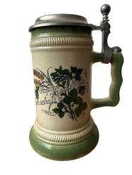 Zin Kapaklı Almanya Bierkrug Serbetçiotu Simgesi Tankart Bira Bardağı