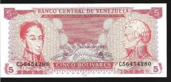 ** VENEZUELLA ( 5 * BOLİVARES ) 1989 - ÇİL