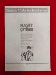 Galatasaray, Raşit Çetiner Poster - Günümüz Meşhurları Ansiklopedisi - Tan Gazetesi Hediyesi