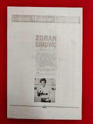 Galatasaray, Zoran Simovic Poster - Günümüz Meşhurları Ansiklopedisi - Tan Gazetesi Hediyesi