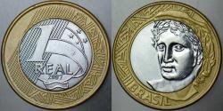 BREZİLYA 1 REAL 2007 BİMETAL.