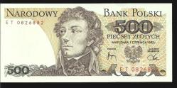 ** POLONYA ( 500 * ZLOTYCH ) 1982 - ÇİL