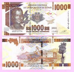 LOT.9 » Guinea 1000 Francs, 2022, P-48d, UNC  (TK 19 643) ÇİL