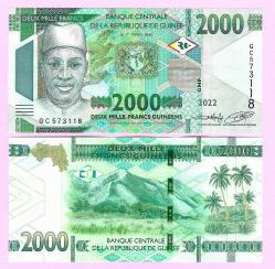 LOT.8 » Guinea 2000 francs 2022 P-W48A, UNC  (TK 19 640) ÇİL