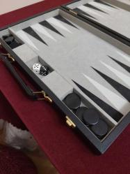 Siyah Deri Çanta Tavla