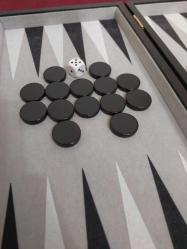 Siyah Deri Çanta Tavla