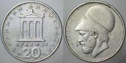 YUNANİSTAN 20 DRAHMİ 1976 PERİKLES TEMALI. 29 mm.