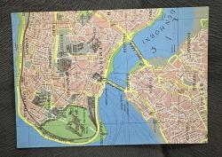 Haliç harita eski kartpostal