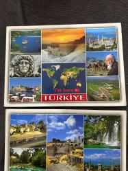 Türkiye 3 Adet 5 bölmeli eski kartpostallar